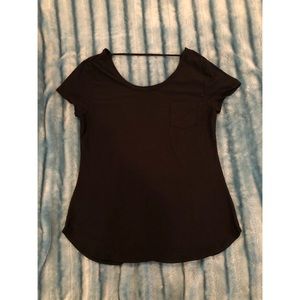 Black T Shirt with Pocket